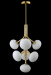 Подвесная люстра Crystal Lux ALICIA SP7 GOLD/WHITE