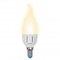 Лампа светодиодная диммируемая Uniel E14 7W 3000K матовая LED-CW37 7W/3000K/E14/FR/DIM PLP01WH UL-00004299