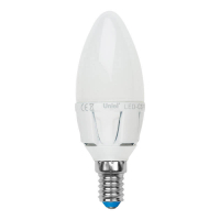 Лампа светодиодная Uniel E14 7W 3000K матовая LED-C37 7W/WW/E14/FR PLP01WH UL-00002413