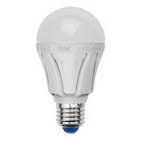 Лампа светодиодная Uniel E27 12W 3000K матовая LED-A60 12W/WW/E27/FR PLP01WH UL-00001526