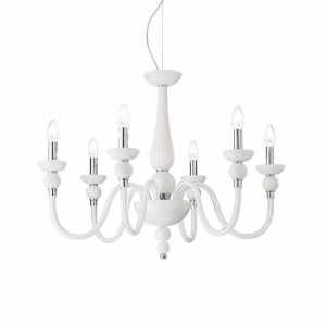 Подвесная люстра Ideal Lux Doge SP6 Bianco 113678